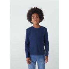 Camiseta  Infantil  Manga Longa Tam 1 A 16 - Hering Kids, 001, Azul