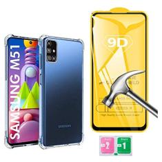 Kit Capa Anti Impacto e Película Vidro 9d Compatível Samsung Galaxy M51 Tela 6.67 Polegadas