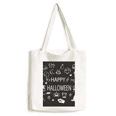 Bolsa de lona Happy Ghost Fear Halloween Bolsa de compras casual