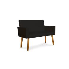 Sofá Namoradeira 2 Lugares - Preto