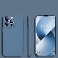 Capa para iphone 13 pro silicone líquido quadrado capa de proteção de lente completa, cor cinza espaço, para iphone 13 pro