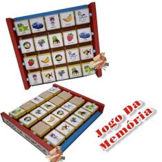 Brinquedo Educativo Pedagógico Em Madeira Premium Jogo Da Memória De Girar