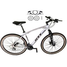 Bicicleta Aro 29 Gti Roma 24V Alumínio Freios a Disco Hidráulicos Suspensão Dianteira Pneus Bege-Unissex