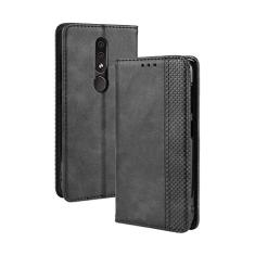 Capa para Nokia 4.2, capa flip carteira com suporte de couro para Nokia 4.2, capa magnética retrô, capa de telefone carteira com compartimentos para cartões