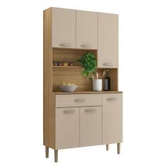 Armário De Cozinha Completa 6 Portas 1 Gaveta Apolo Frei/vanil