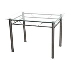 Mesa de Jantar Avulsa Retangular Palma 107x73 cm Cromo preto Artefamol