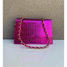 Bolsas Femininas Pequenas Transversal Ombro Mão Lateral Alça Corrente 