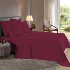 Lençol Casal 40cm 3 Pçs Fronhas Com Abas Percal 180 Fios - Dryka Enxov