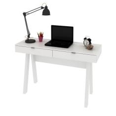 Mesa Para Escritório 2 Gavetas ME4128 Branco - Tecno Mobili, Branco