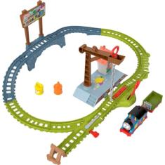 Thomas e Seus Amigos, Pista de Brinquedo Entrega de Pintura com 1 Trem Motorizado Thomas & Troublesome Truck