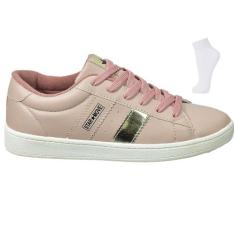 Tênis Casual Star Move Feminino com Meia Leve Confortável Original, Nu