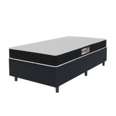 Cama Box Colchão Solteiro Espuma D20 Malibu 78x188x50cm Preto / Branco Hellen Preto