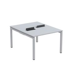 Mesa Plataforma Dupla Com Pé De Aço Para Coworking 120x140-2p Pdc12-14-2p Cinza
