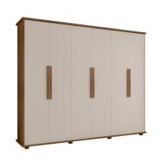 Roupeiro 6 Portas Bérgamo Cinamomo Off White - CASA H