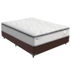 Cama Box Casal E Colchão Molas Ensacadas Amsterdã Probel - Marrom