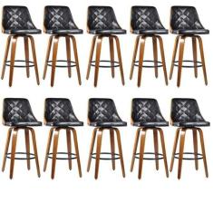 Kit com 10 Banquetas para Cozinha Milão - Rivatti