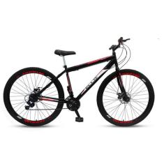 Bicicleta Aro 29 Freio À Disco 21 M Velox Preta/Vermelho - Ello Bike