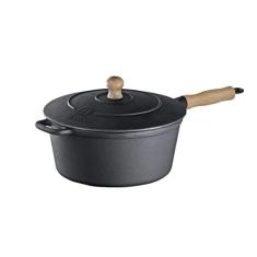 Caçarola Cabo De Madeira Tampa De Ferro 3,2 Litro 22cm