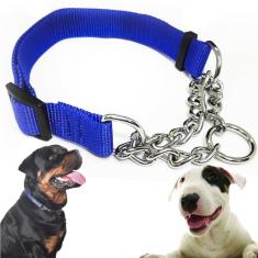 LEVA PRA CASA Coleira Cachorro Cao Semi Enforcadora 2.0cm Ajustável Elo Torcido Pet Caes Animais Treinamento Adestramento