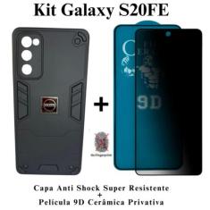 Kit 2 em 1 Capa Anti Shock Resistente + Película Fosca Privativa para 