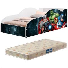 Cama Infantil com Colchão Vingadores Heroi - Loja Tigo