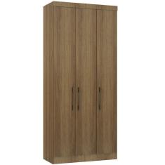 Guarda Roupa Modulado 101,50cm 3 Portas Paris Luciane Móveis Avelã Pf Com Avelã Pf