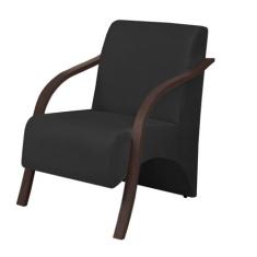 Poltrona Decorativa de 1 Lugar Vênus DSalla Suede - D Salla, Preto