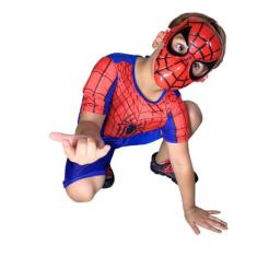 Fantasia Infantil Homem Aranha Curto C Máscara Plástico - Alicia Fanta