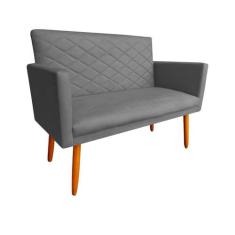 Namoradeira Maitê Decorativa 2 Lugares Suede - Maitê Moda Casa, Grafit