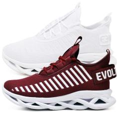 Tênis Masculino Corrida Academia Running Leve Kit 2 Peças-Masculino