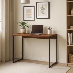 Mesa de Escritório Studio Nogal 90 cm - Mobly