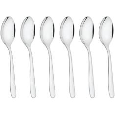 Conjunto de colheres para chá Tramontina Havai aço inox 6 peças