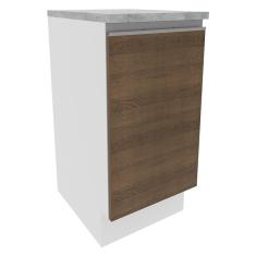 Balcão Madesa Glamy 40 cm 1 Porta - Branco/Rustic