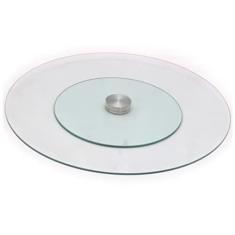 Prato Giratório Vidro Incolor Temperado 60 Cm