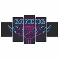 Quadros Decorativos MDF Gaming Hora do Jogo Gamer Sala Quarto