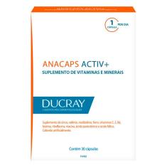 Suplemento Alimentar para Cabelos e Unhas Anacaps Activ+ com 30 cápsulas Ducray 30 Cápsulas