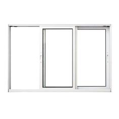 Janela de Alumínio Correr 100x200cm 3 Folhas Magnum Atlântica Branca