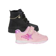 Bota Botinha e Tênis Menina - KIT 2 PARES Tam 23 ao 34-Feminino