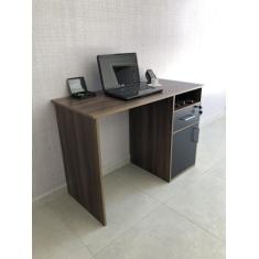 Escrivaninha Compacta Para Home Office Com 1 Porta 1 Gaveta Com Chave