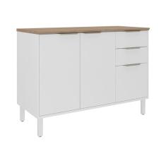 Balcão Itatiaia Branco Renova com 3 Portas e 2 Gavetas