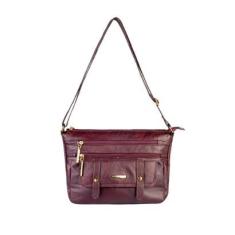 Bolsa tiracolo de couro liso Isis-Feminino