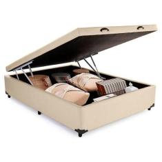 Cama Box Baú Viúva Serene Sintético Bege 44x128x188 - SerenePrime