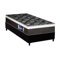 Conjunto Box Solteiro: Colchão Anatômico Plumatex D33 Selectus + Base Crc Suede Black (88x188)