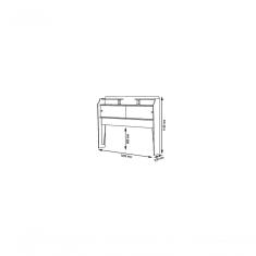 Cabeceira Box Casal 1,38cm Elisa Chocolate