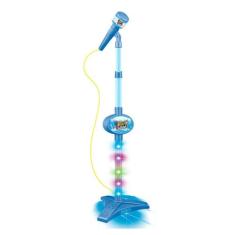 Microfone Infantil Brinquedo Pedestal com Luz Conecta MP3 Celular DM T