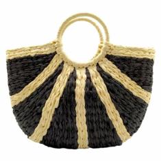 Bolsa Praia Feminina Palha Grande Design Sacola Meia Lua JC-20 - Kingl