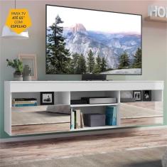 Rack TV 65" Suspenso com Espelho e 2 Portas Paris Multimóveis