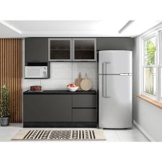 Cozinha 6 Peças Vidro Ambiente Etna Grafite – Poliman