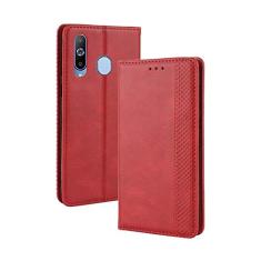 Capa para Samsung Galaxy A8S, capa flip carteira de couro para Samsung Galaxy A8S, capa magnética retrô para celular, capa carteira de telefone com compartimentos para cartões