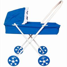 Carrinho De Boneca e Bebê Reborn Rosa ou Azul Resistente Brinquedo Inf